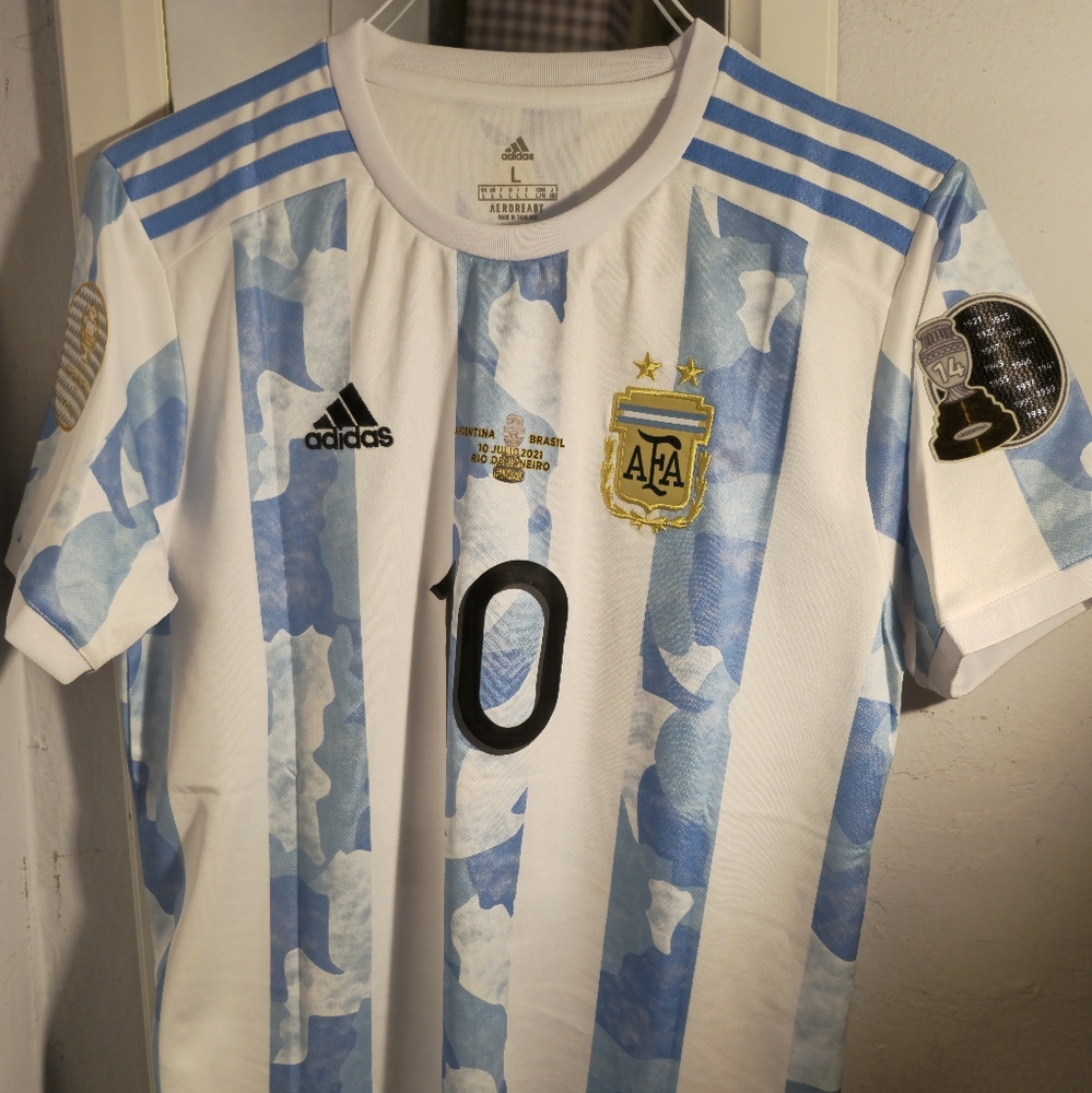 NEW Adidas MESSI Argentina 2021 COPA AMERICA FINAL VS BRAZIL JERSEY